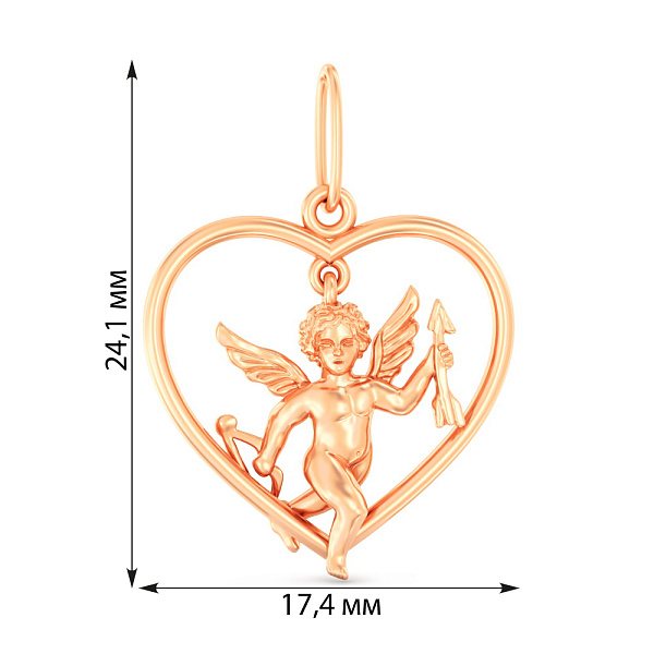 Золота підвіска Купідон (арт. 440968) – зображення 3