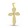 Хрестик з жовтого золота з розсипом каміння (арт. 423437ж) – зображення 1
