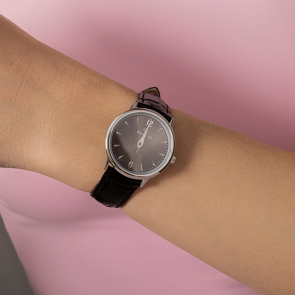 Серебряные часы с кварцевым механизмом (арт. 7526/336чч) – изображение 3