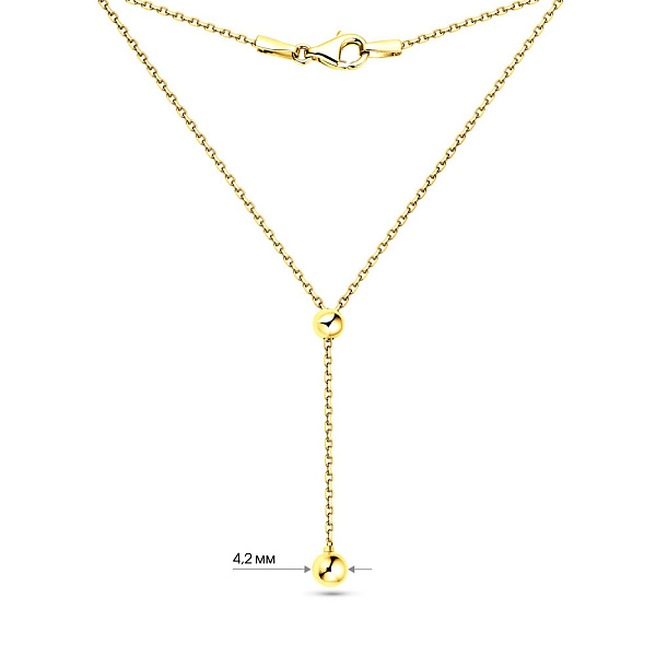 Кольє Fly з жовтого золота з кульками (арт. 352373/1ж) – зображення 5