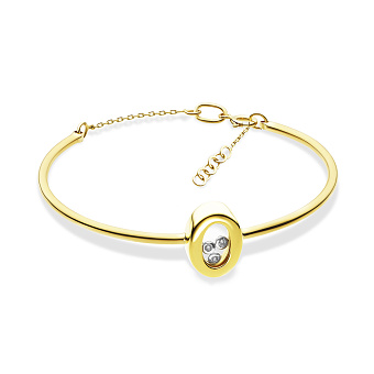 Браслет з жовтого золота з фіанітами (арт. 323744ж)