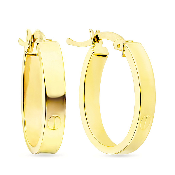 Золотые серьги-кольца (арт. 105914/15ж) – изображение 1