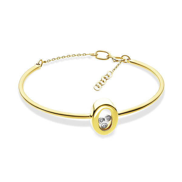 Браслет з жовтого золота з фіанітами (арт. 323744ж) – зображення 1