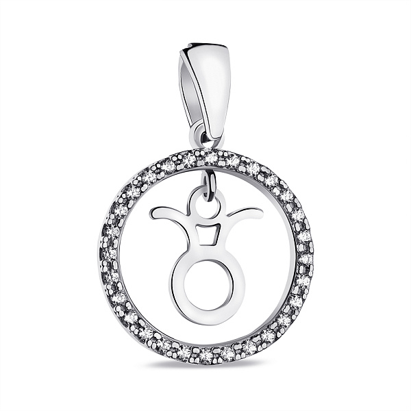 Срібний підвіс Телець (арт. 7503/А054тлпю) – зображення 1