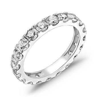 Фото Золота каблучка з доріжкою з діамантів (арт. 1108294202)