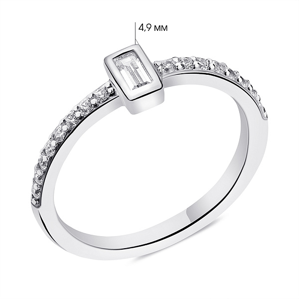 Серебряное кольцо с фианитами (арт. 7501/6389) – изображение 2