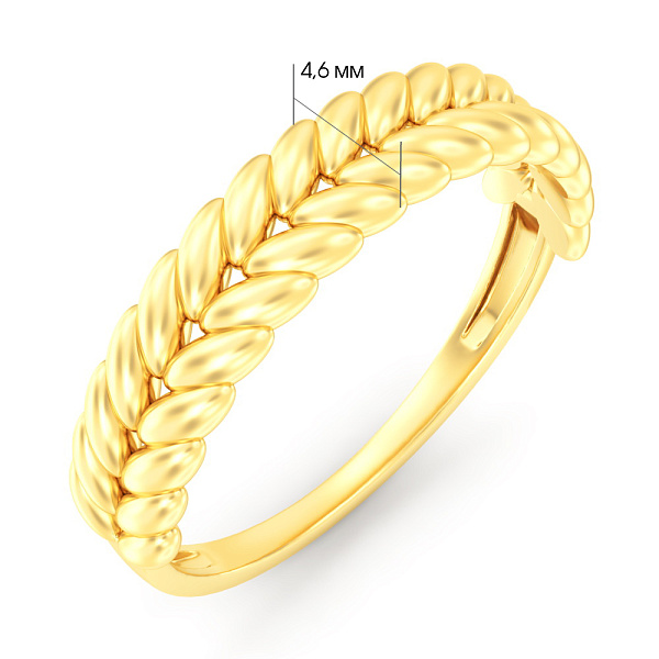 Золотое кольцо без камней (арт. 141265ж) – изображение 2
