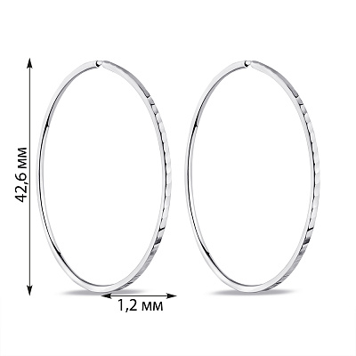 Сережки-кільця зі срібла (арт. 7502/1-5007.0.9)