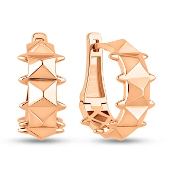 Золотые серьги без камней (арт. 109977)