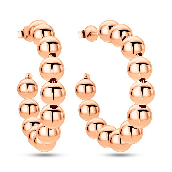 Серьги-пусеты Francelli из красного золота (арт. 1091183/1) – изображение 1