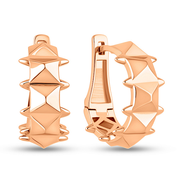 Золотые серьги без камней (арт. 109977) – изображение 1