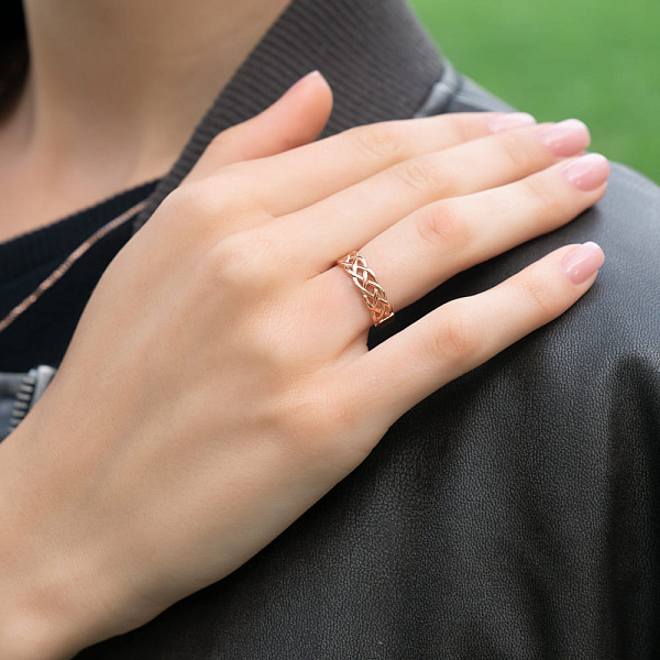 Каблучка з червоного золота (арт. 141240) – зображення 2