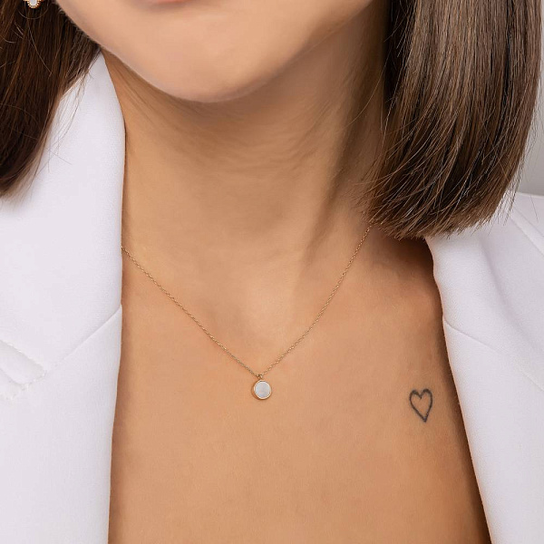 Кольє Лýна з червоного золота з перламутром (арт. 352592п) – зображення 4