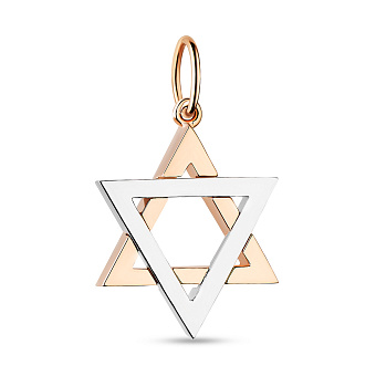 Кулон Звезда Давида из золота (арт. 424267кб)