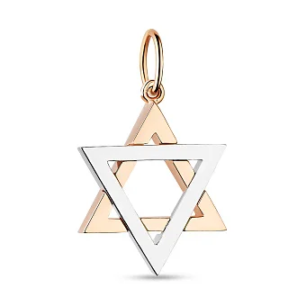 Кулон Звезда Давида из золота (арт. 424267кб)