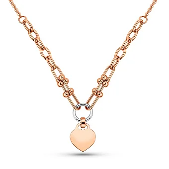 Золоте кольє Серце з фіанітом (арт. 352436кб)