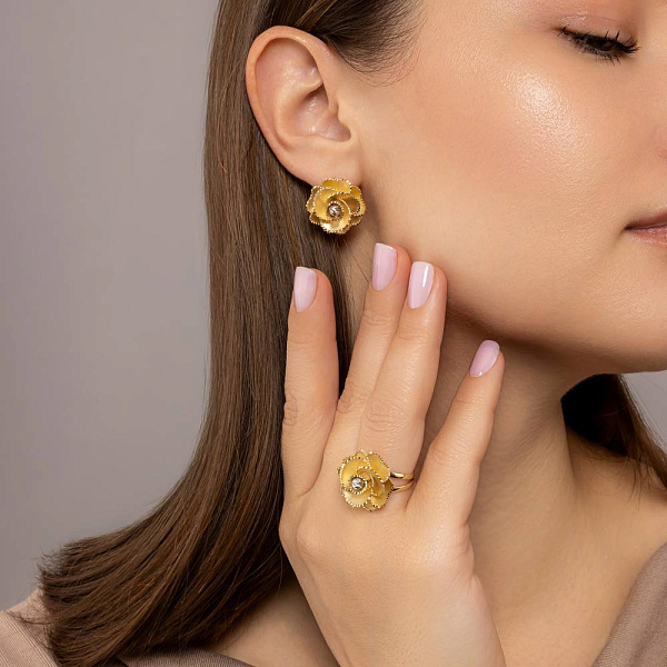 Каблучка Francelli з жовтого золота (арт. 141276ж) – зображення 3