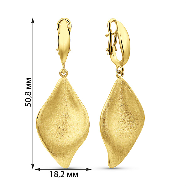 Золоті масивні сережки Francelli (арт. 1091853жм) – зображення 4