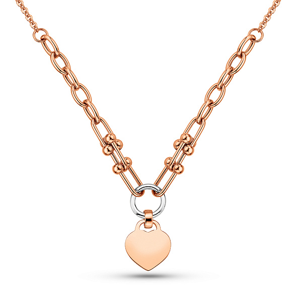 Золоте кольє Серце з фіанітом (арт. 352436кб) – зображення 1