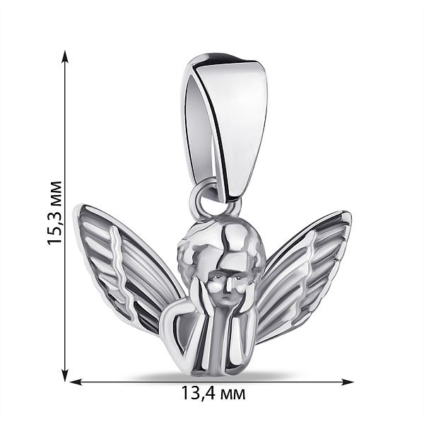 Срібний підвіс Янгол (арт. 7503/1012пю) – зображення 2