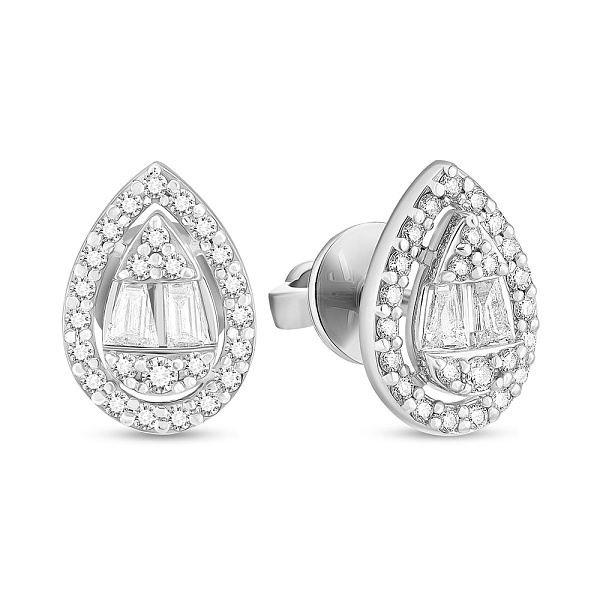 Золотые серьги с бриллиантами (арт. Т011551040б) – изображение 1