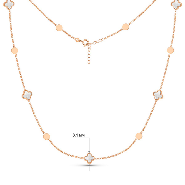 Золоте кольє з перламутром (арт. 352781/8п) – зображення 2