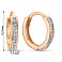 Золотые серьги-кольца с бриллиантами (арт. С011559005) – изображение 4