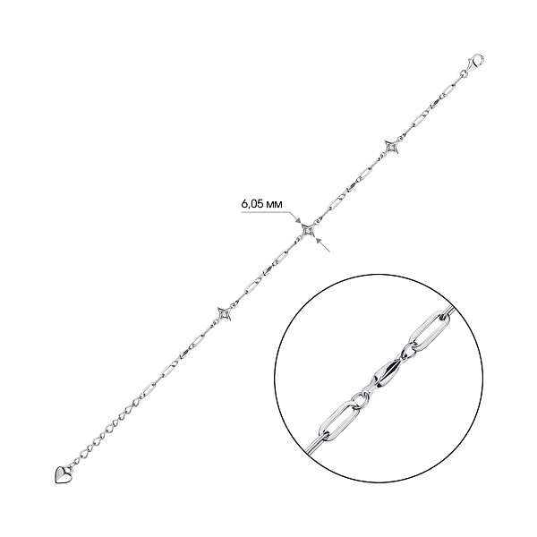 Срібний браслет (арт. 7509/3776) – зображення 2