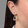Золотые серьги без камней (арт. 1091425) – изображение 2