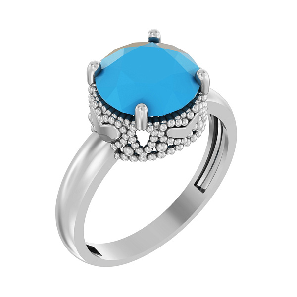 Золота каблучка з оніксом (арт. 140573бог) – зображення 1