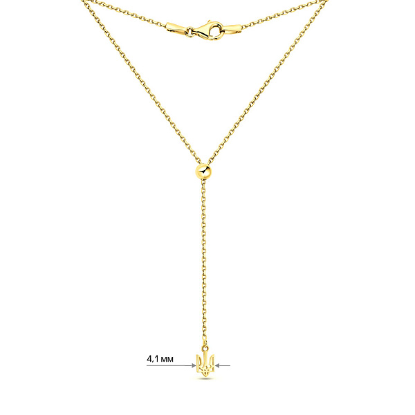 Колье Fly из желтого золота Герб Украины-Трезубец (арт. 370088ж) – изображение 4