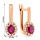 Серьги из красного золота с рубинами и бриллиантами (арт. С011785р) – изображение 4