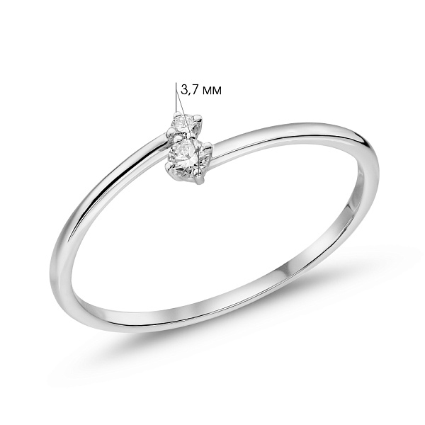 Золотое кольцо с бриллиантами (арт. К011712005б) – изображение 2