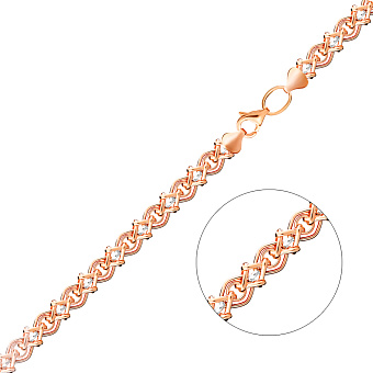 Колье золотое в комбинированном цвете металла (арт. 350258кб)