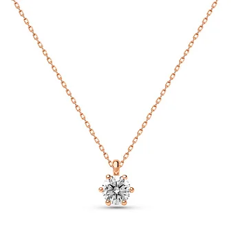 Кольє з червоного золота з діамантом (арт. Ц011163010)