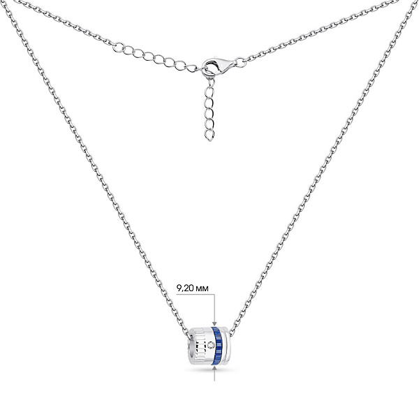 Кольє зі срібла з керамікою і фіанітом (арт. 7507/1420крc) – зображення 3