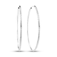 Фото Серьги-кольца из белого золота (арт. 122001/50б)