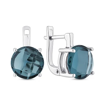 Срібні сережки з топазом (арт. 7502/2058748Пл)