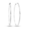 Серьги-кольца из белого золота (арт. 122001/50б) – изображение 1