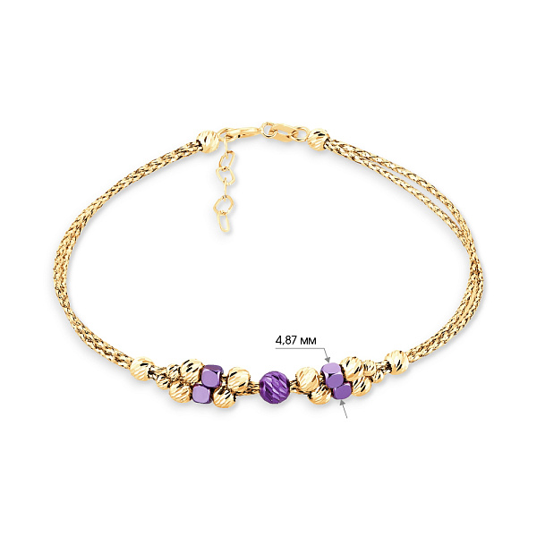 Золотий жіночий браслет Orbit (арт. 324159жф) – зображення 3