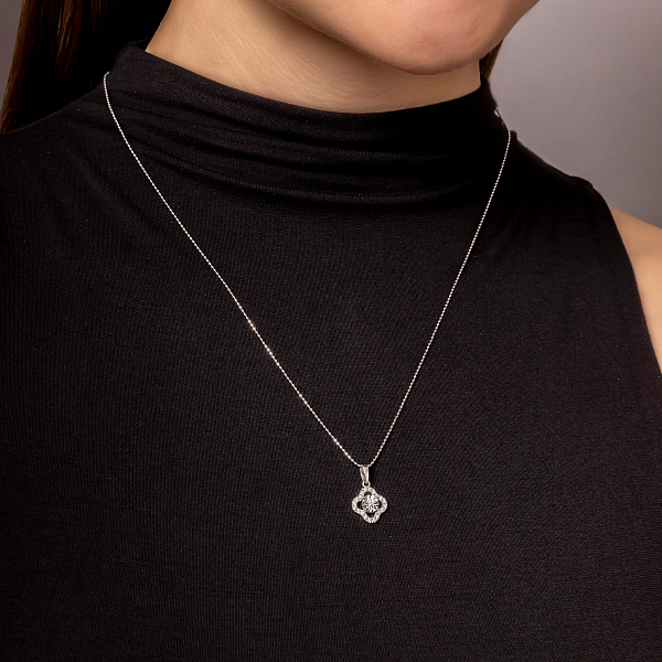 Золотой кулон с бриллиантами (арт. П011909010б) – изображение 2