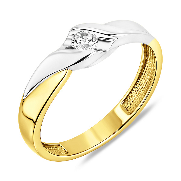 Золота каблучка з фіанітом (арт. 141057ж) – зображення 1