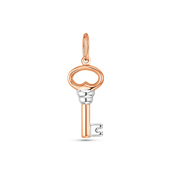 Кулон из золота Ключик без камней (арт. 424674р)