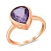 Каблучка з червоного золота з аметистом (арт. 153413а) – зображення 1