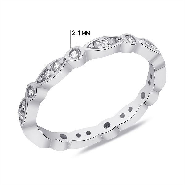 Серебряное кольцо с фианитами (арт. 7501/5957) – изображение 2