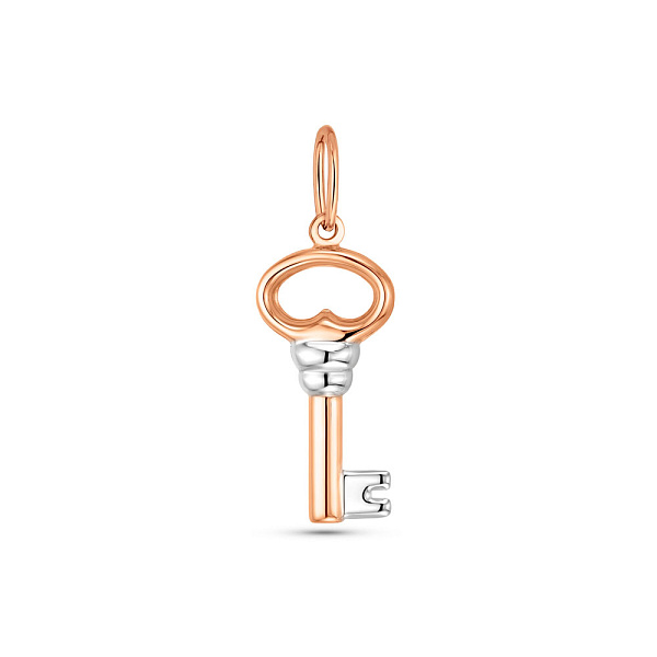 Кулон из золота Ключик без камней (арт. 424674р) – изображение 1