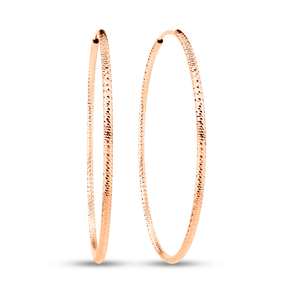 Золотые серьги-кольца с алмазной гранью (арт. 122001/50) – изображение 1