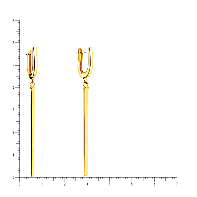 Золотые серьги с подвесками (арт. 105511ж)