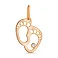 Подвеска Ножки младенца из красного золота (арт. 424089) – изображение 1