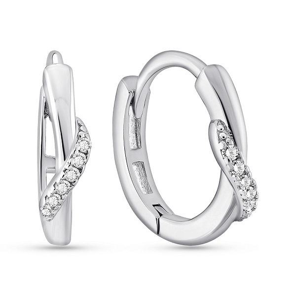Серебряные серьги с фианитами (арт. 7502/9894/10) – изображение 1